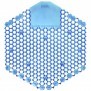A Picture of product 528-405 Wave 3D Urinal Screens. Cotton Blossom Scent. Blue. 10 Screens/Box, 6Box/Case.