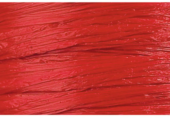 Wraphia Matte Rayon Raffia Ribbon. 100 yds. Imperial Red Color.