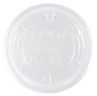 A Picture of product 106-420 Dart Complements Portion/Medicine Cup Lids, Plastic, Clear, 2500/Case. Fits 1.5-2.5 oz. Clear. 2500 count.