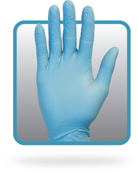 Gloves. Nitrile, Powdered, Blue Color, Large Size. 100 Gloves/Box, 10 Boxes/Case, 1,000 Gloves/Case.