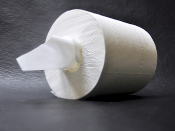 MERFIN® Center-Pull Roll Towels. 8 in X 350 ft. White. 8 rolls.