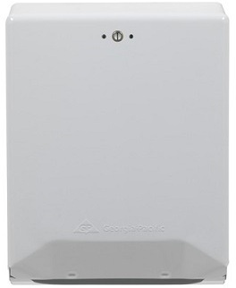 GP Georgia-Pacific White Combination C-Fold/ Multifold Paper Towel Dispenser. 11.750 X 4.438 X 15.500 in. White.