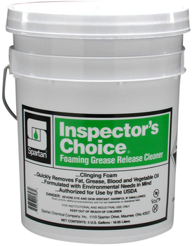 Inspector's Choice®.  Clinging, Foaming Grease Release Cleaner.  5 Gallon Pail.