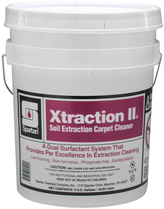 Spartan Chemical Company 309605 Xtraction II®. Low Foam Carpet Cleaner for  Extractors. 5 Gallon Pail.
