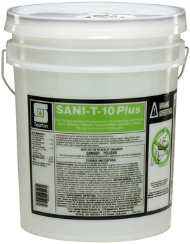 Sani-T-10® Plus.  Quat-Based, Food Contact Sanitizer.  5 Gallons.
