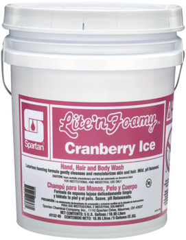 Lite'n Foamy® Cranberry Ice.  Hand, Hair & Body Wash.  5 Gallon Pail.