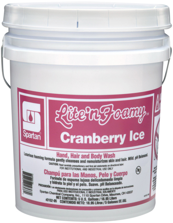 Spartan Chemical Company 315205 Lite'n Foamy® Cranberry Ice. Hand, Hair &  Body Wash. 5 Gallon Pail.
