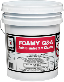 Foamy Q & A®.  Acid Disinfectant Cleaner.  5 Gallon Pail.