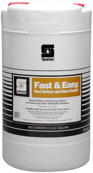 Fast & Easy® Hard Surface and Glass Cleaner.  15 Gallon Drum.