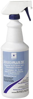 NABC Plus IV®.  Natural Acid Bowl & Porcelain Cleaner.  Includes 2 trigger sprayers.  1 Quart.