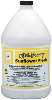 Lite'n Foamy® Sunflower Fresh.  Foaming Hand, Hair, and Body Wash. 1 Gallon.