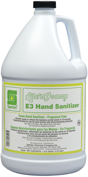 Lite'n Foamy E3 Hand Sanitizer.  Food Handling Foam Sanitizer.  1 Gallon.