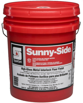Sunny-Side®.  18% solids.  High-gloss metal interlock floor finish for "the brightest shine this side of the sun."  5 Gallons.
