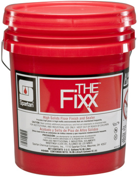 The Fixx.  Premium 25% high solids floor finish that contains patented optically enhanced polymer technology to create depth of gloss and clarity.  5 Gallons.