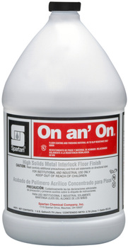 On an' On®.  High-solids metal interlock finish; 1-2 coats for a brilliant shine that lasts on and on.  1 Gallon. 4/Case