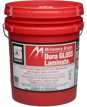 Millennia Bright Dura Gloss Laminate®.  Easiest application, repair and removal!  Non yellowing, durable, brilliant clear gloss laminate.  5 Gallons.
