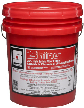 iShine™.  25% high solids floor finish.  Patented, optically enhanced polymer technology.  Amplifies overall gloss and clarity of floors.  5 Gallons.