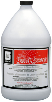 SunSwept®.  Floor Cleaner & Shine Restorer. Exclusively for use with automatic scrubbers. Cleans while intensifying shine. Time and money-saving solution.  1 Gallon.