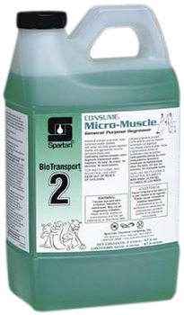 BioTransport 2 Consume Micro-Muscle®.  Industrial strength super surfactant concentrate boosted with active microbial grease digesters.  2 Liters.