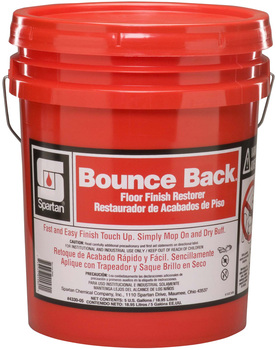 Bounce Back®.  Floor Finish Restorer. Mop on...dry buff for "just-waxed" shine!  5 Gallons.