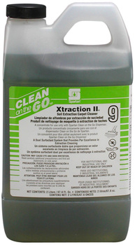 Xtraction II® 9.  Heavy duty, soil extraction carpet cleaner. Springtime fresh fragrance. Use with standard Clean on the Go Dispenser or Lock & Dial dispenser.  2 Liters.