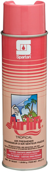 Airlift® Tropical Scent.  Air Freshener and Deodorant combats tough odors. Neutralizes complex odors such as stale food, pet odors and mildew.  20 oz. Can, Net 16 oz.