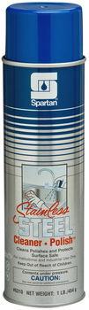 Stainless Steel Cleaner - Polish.  Water-based formula.  Pleasant fragrance.  20 oz. Can, Net 16 oz.