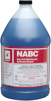 NABC®.  Non-Acid Disinfectant Bathroom Cleaner. Ready-to-use. Kills HBV and HCV on inanimate surfaces. EPA Reg. #5741-18.  1 Gallon.