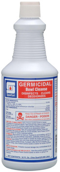 Germicidal Bowl Cleanse.  Hydrochloric acid-base disinfectant. 1 Quart., 12 Quarts/Case.