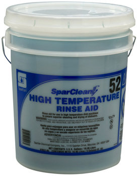SparClean™ High Temperature Rinse Aid #52.  5 Gallon Pail.