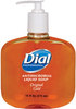 A Picture of product 966-259 Liquid Dial® Gold Antimicrobial Soap, Floral Fragrance, 16 oz Pump Bottle, 12/Case.
