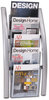 A Picture of product ABA-DDICE5M Alba™ Wall Literature Display 13w x 3.5d 28.5h, Silver Gray/Translucent