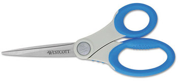 Westcott® Scissors with Antimicrobial Protection,  Blue, 8" Straight