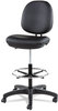 A Picture of product ALE-IN4616 Alera® Interval Series Swivel Task Stool Supports Up to 275 lb, 23.93" 34.53" Seat Height, Black Faux Leather