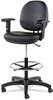 A Picture of product ALE-IN4616 Alera® Interval Series Swivel Task Stool Supports Up to 275 lb, 23.93" 34.53" Seat Height, Black Faux Leather