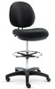 A Picture of product ALE-IN4616 Alera® Interval Series Swivel Task Stool Supports Up to 275 lb, 23.93" 34.53" Seat Height, Black Faux Leather