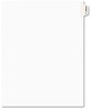 A Picture of product AVE-01371 Avery® Legal Index Divider, Exhibit Alpha Letter, Style Avery-Style Preprinted Side Tab 26-Tab, A, 11 x 8.5, White, 25/Pack, (1371)