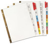 A Picture of product AVE-11121 Avery® Insertable Big Tab™ Dividers 5-Tab, Double-Sided Gold Edge Reinforcing, 11 x 8.5, White, Assorted Tabs, 1 Set