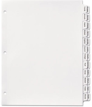 Avery® Index Maker® Print & Apply Clear Label Dividers with Double Column Tabs,  24-Tab, Letter