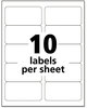 A Picture of product AVE-95945 Avery® White Shipping Labels-Bulk Packs Inkjet/Laser Printers, 2 x 4, 10/Sheet, 250 Sheets/Box