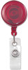 A Picture of product AVT-75471 Advantus® Translucent Retractable ID Card Reel,  34" Extension, Red, 12/Pack