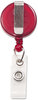 A Picture of product AVT-75471 Advantus® Translucent Retractable ID Card Reel,  34" Extension, Red, 12/Pack