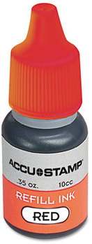 COSCO ACCU•STAMP® Gel Ink Refill,  Red, 0.35 oz Bottle