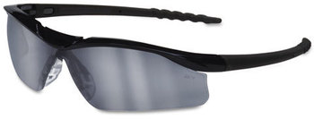 Crews® Dallas™ Safety Glasses with Anti-Fog Indoor/Outdoor Lens. Black Frame with Gray Lens.