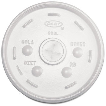 Dart® Plastic Cold Cup Lids,  32oz Cups, Translucent, 100/Sleeve, 10 Sleeves/Carton