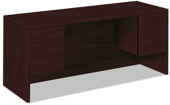 HON® 10500 Series™ Kneespace Credenza With 3/4-Height Pedestals, 60w x 24d 29.5h, Mahogany