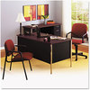 A Picture of product HON-34962MOP HON® 34000 Series Double Pedestal Desk 60" x 30" 29.5", Mocha/Black