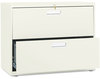 A Picture of product HON-682LQ HON® Brigade® 600 Series Lateral File 2 Legal/Letter-Size Drawers, Light Gray, 36" x 18" 28"