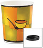 A Picture of product HUH-71853 Huhtamaki Paper Soup Containers with Vented Lids. 32 oz. Streetside Design. 250 count.