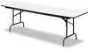 A Picture of product ICE-55237 Iceberg Premium Wood Laminate Folding Table,  Rectangular, 96w x 30d x 29h, Gray/Charcoal